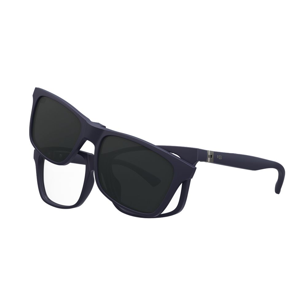 Óculos de Grau HB Switch 0481 Clip on Matte Navy/ Polarized Gray