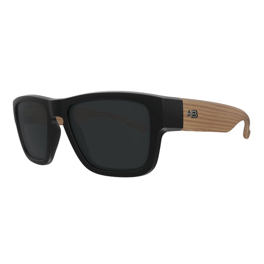 Óculos de Sol HB H-Bold M Black Dark Wood Gray Polarized