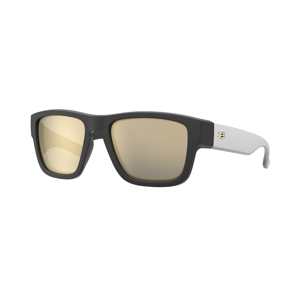 Óculos de Sol HB H-Bold M Black P White Gold Chrome