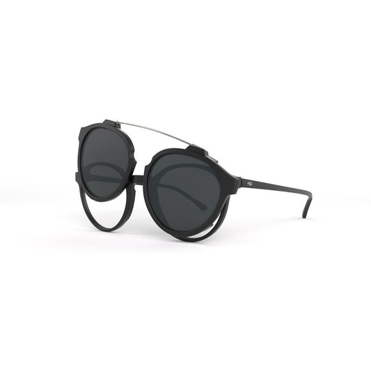 Óculos de Grau HB Switch Clip on 0492 Matte Black/ Gray Polarized  Lente 4,7 cm