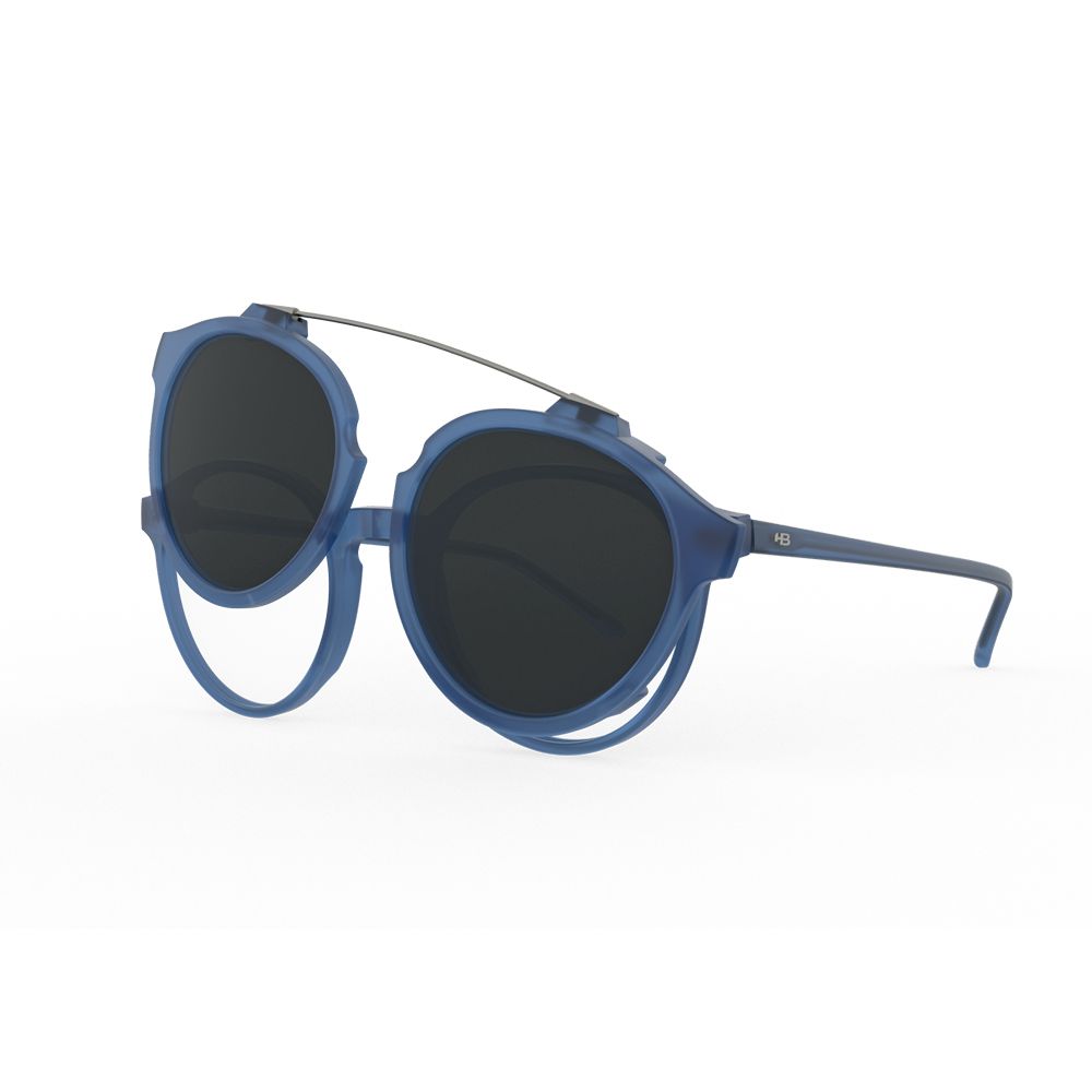 Óculos de Grau HB Switch Clip on 0492 M Ultramarine/ Gray Polarized  Lente 4,7 cm