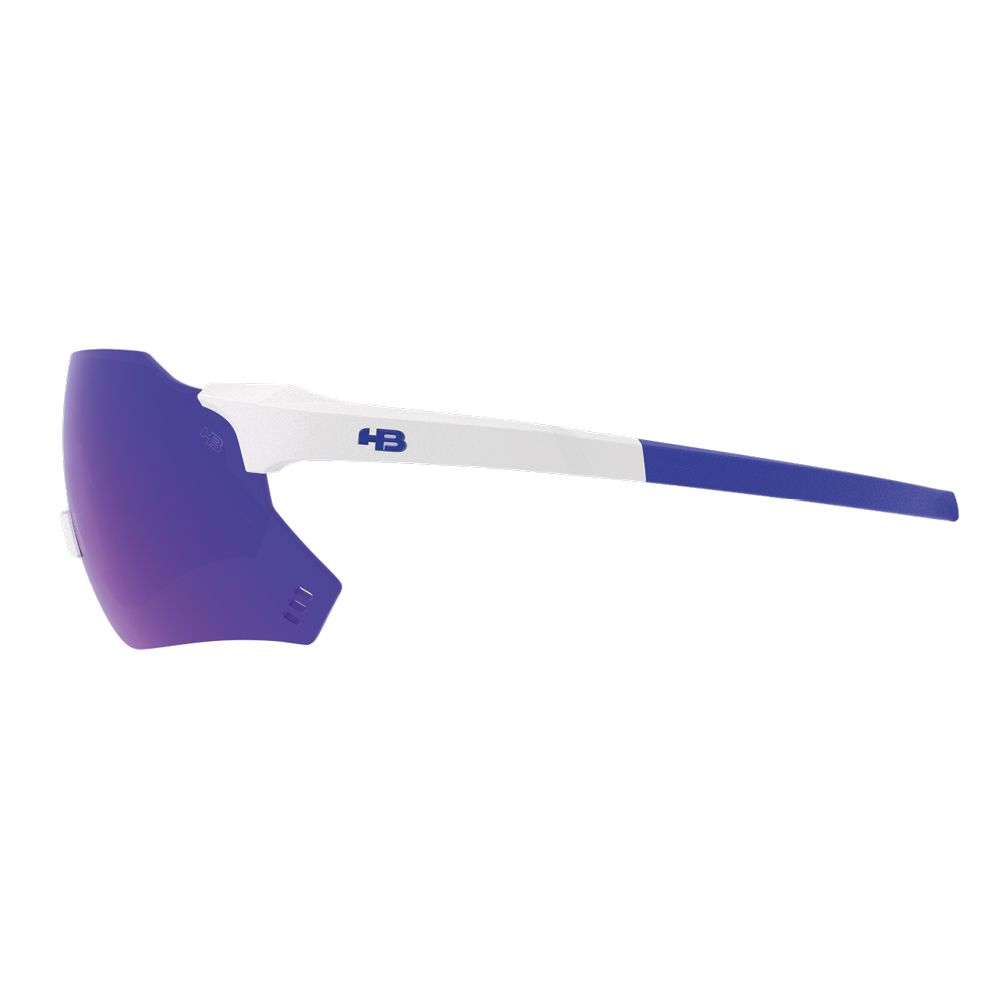 Óculos de Sol HB Quad X 2.0 - Pearled White/ Blue Chrome
