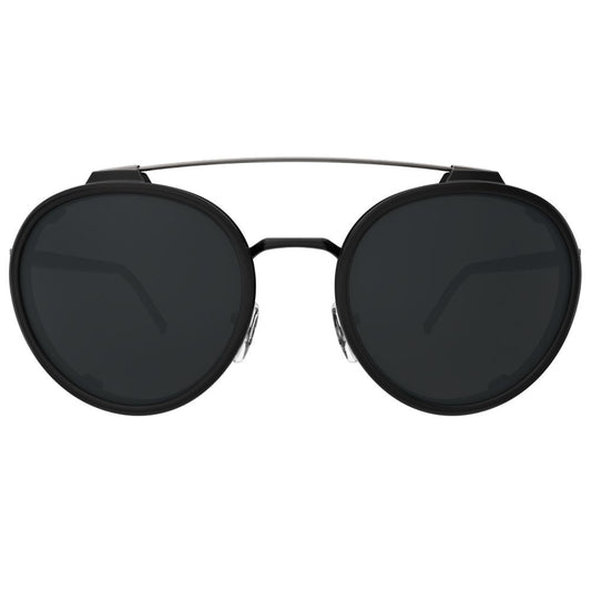 Clip On para Óculos de Grau HB Switch 0420 Matte Black Polarized Gray