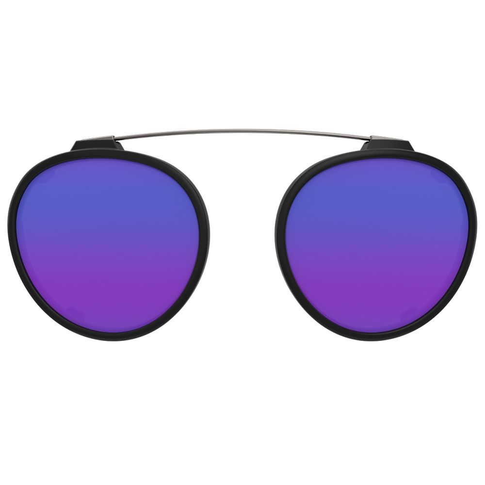 Clip On para Óculos de Grau HB Switch 0420 Matte Black Polarized Blue