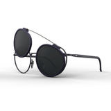 Óculos de Grau HB 0420 Clip On Matte Graphite M Navy/ Polarized Gray - Lente 5,1 cm
