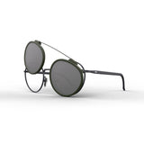 Óculos de Grau HB Switch 0420 Clip On Matte Graphite/ Matte Solid Green Polarized Gray - Lente 5,1 cm