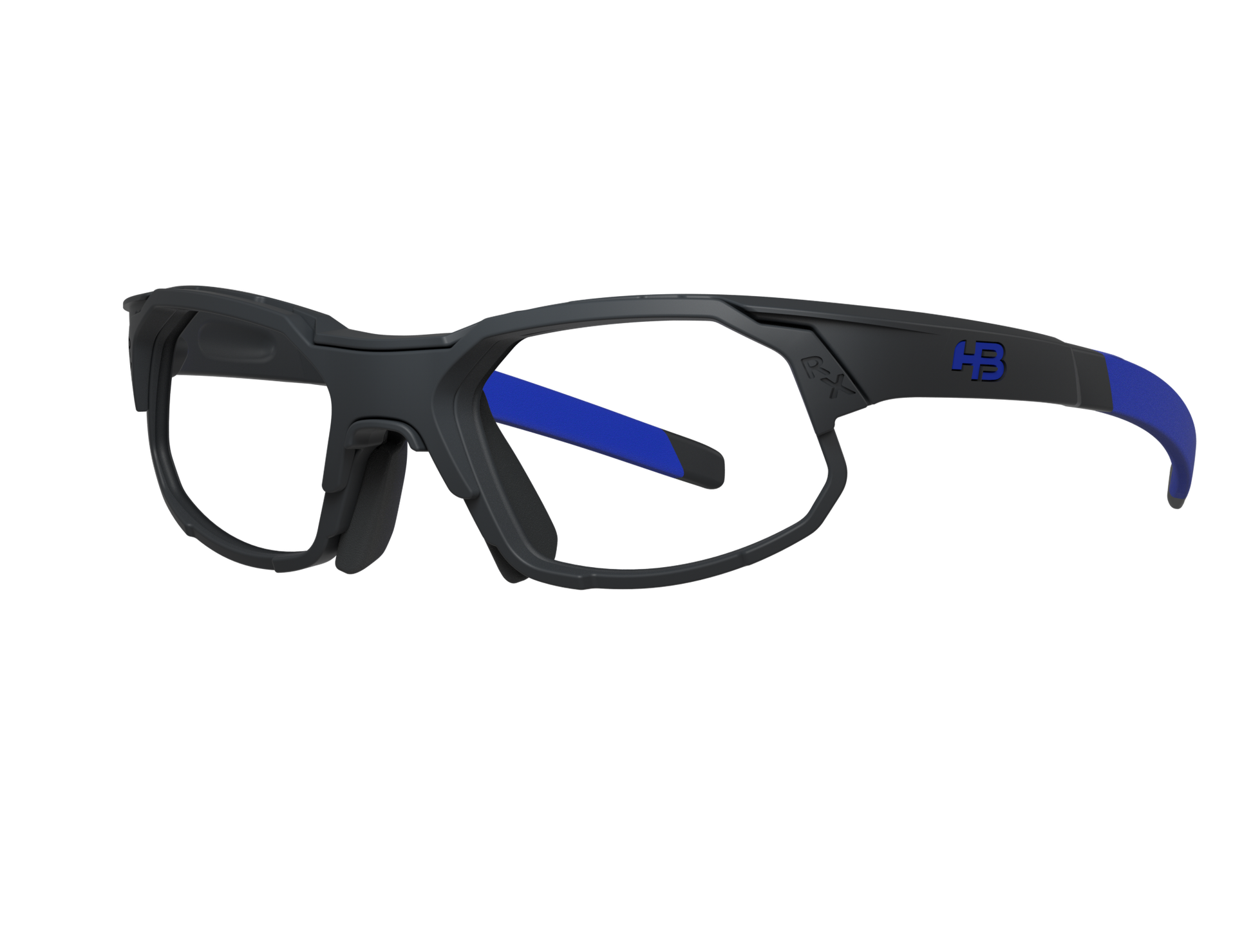 Óculos de Grau HB Rush Clip On Matte Graphite/ Blue Chorme - Loja HB