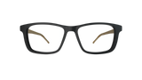 Óculos de Grau HB 0351 Switch Clip On Matte Black Wood/ Gray Polarized lente 5,2
