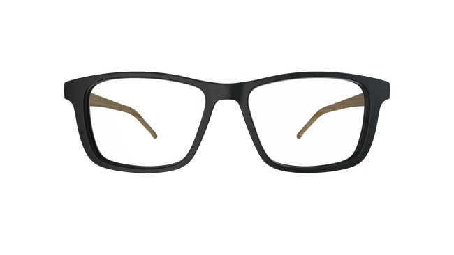 Óculos de Grau HB 0351 Switch Clip On Matte Black Wood/ Gray Polarized lente 5,2