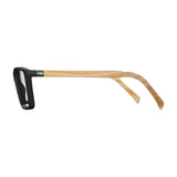 Óculos de Grau HB 0379 Switch Clip On Matte Black Wood/ Polarized Gray