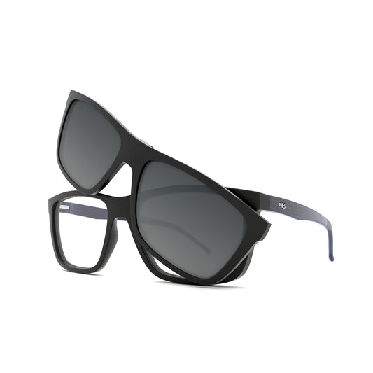 Óculos de Grau HB 0380 Switch Clip On Print Dots Blue/ Polarized Gray - Loja HB