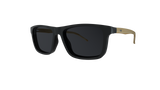 Óculos de Grau HB 0351 Switch Clip On Matte Black Wood/ Gray Polarized lente 5,2