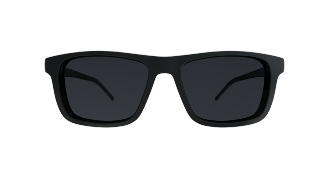 Óculos de Grau HB 0351 Switch Clip On Matte Black/ Gray Polarized lente 5,2