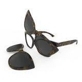 Óculos de Grau HB 0403 Switch Clip On H Turtle/ Polarized Gray
