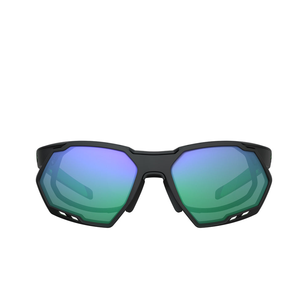Óculos de Grau HB Rush Matte Black D. Green / Green Chrome - Lente 5,3 cm - Loja HB