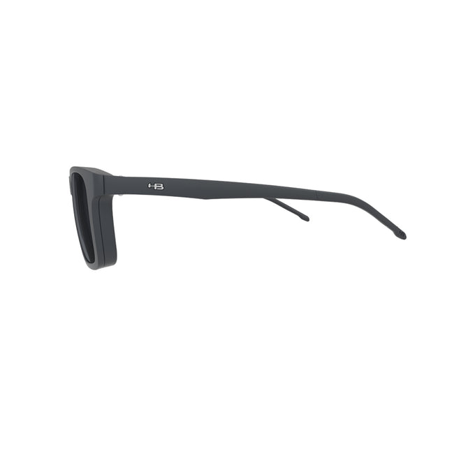 Óculos de Grau HB 0351 Switch Clip On Matte Graphite/ Silver Polarized lente 5,2