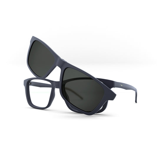 Óculos de Grau HB 0351 Switch Clip On Matte Navy/ Gray Polarized lente 5,2 - Loja HB