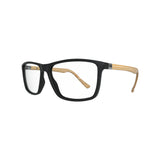 Óculos de Grau HB Polytech 0367 Matte Black/ Wood - Lente 5,7 cm