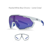 Óculos de Sol HB Spin Pearled White/ Blue Chrome/ Cristal - Lente 14,6 cm