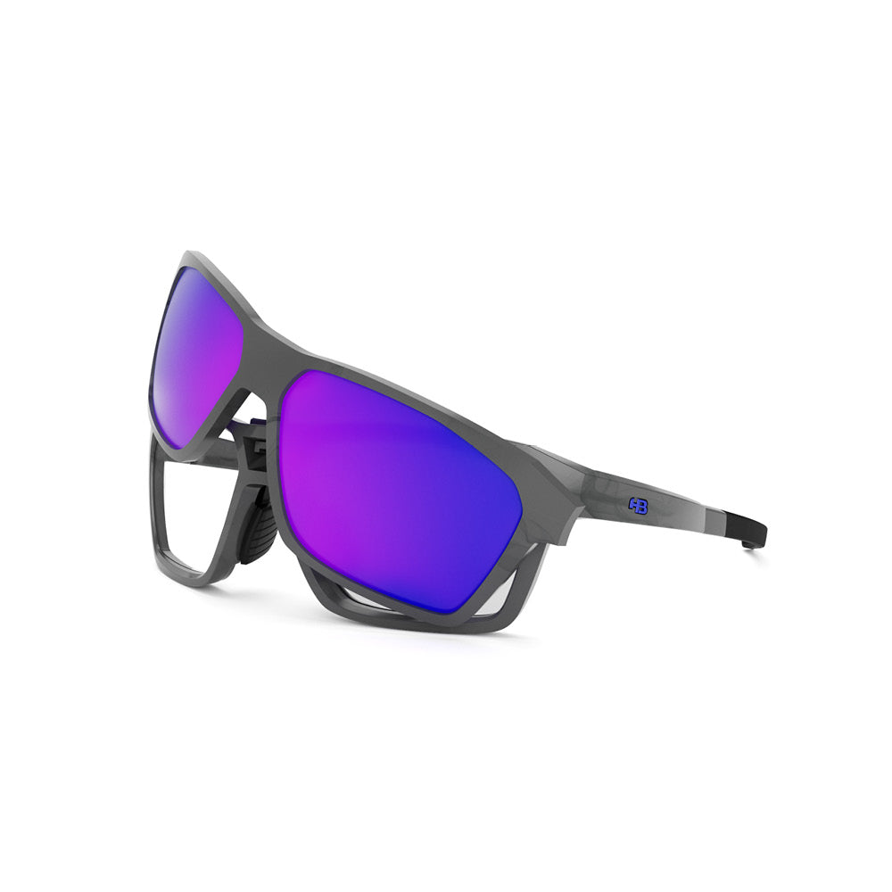 Óculos de Grau HB Presto Clip On Graphene/ Blue/ Blue Chrome - Lente 5,5 cm - Loja HB