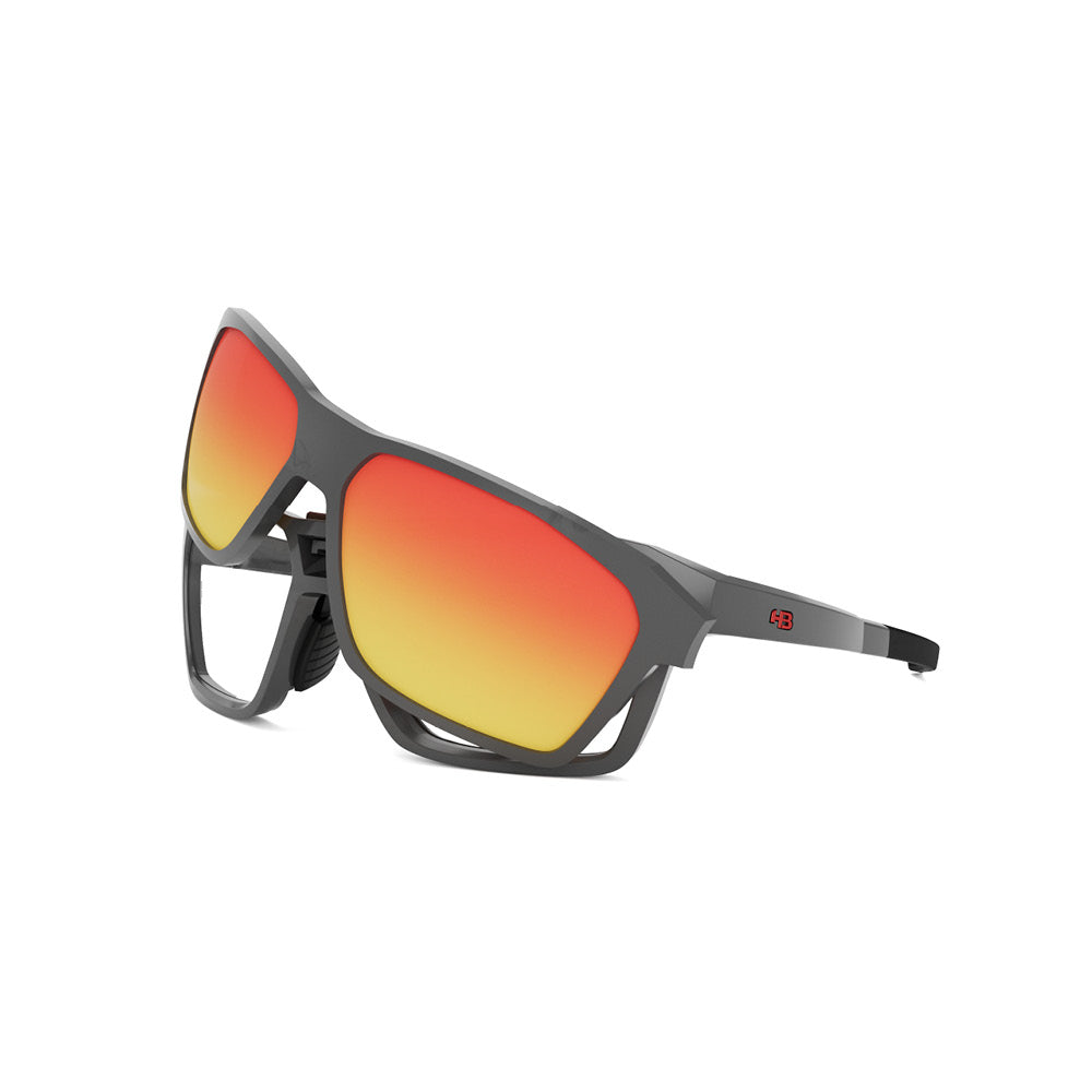 Óculos de Grau HB Presto Clip On Graphene/ Red Orange Chrome - Lente 5,5 cm - Loja HB