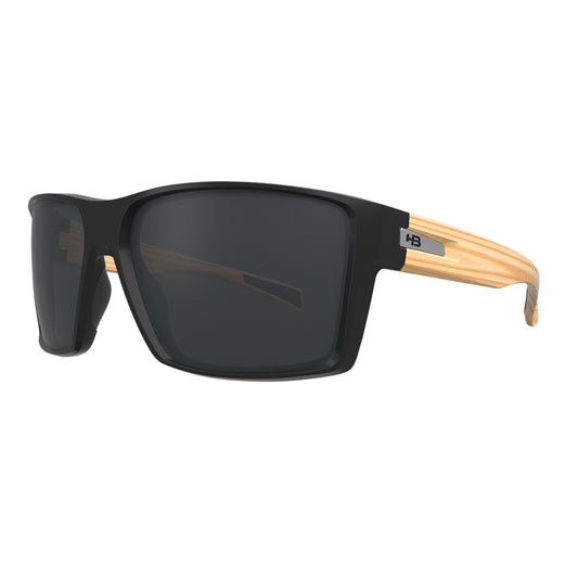 Óculos de Sol HB Byron Matte Black Wood/ Gray - Lente 6,2 cm - Loja HB