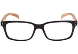 Óculos de Grau HB Aerotech M 93105 Matte Black/ Wood - Lente 5,4 Cm