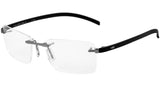 Óculos de Grau HB Mxfusion M 93063 Matte Nickel/ Gloss Black - Lente 5,4 Cm