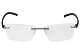 Óculos de Grau HB Mxfusion M 93063 Matte Nickel/ Matte Black - Lente 5,4 Cm