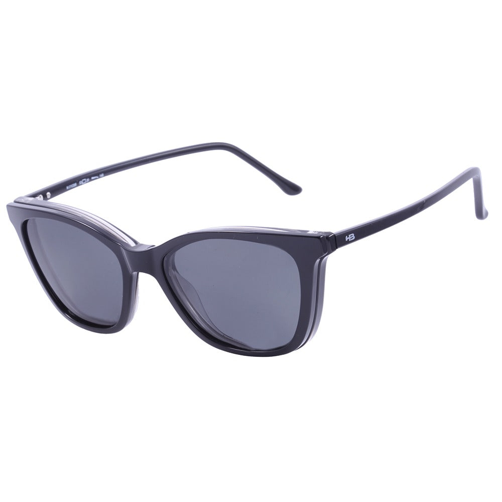 Óculos de Grau HB Switch 0385 Gloss Black/ Havana/ Polarized Gray - Lente 5,3 cm - Loja HB