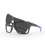 Óculos de Grau HB Switch 0401 Matte Graphite/ Blue Polarizado Lente 5,3 cm